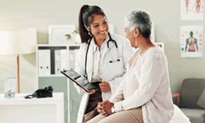A doctor and their patient